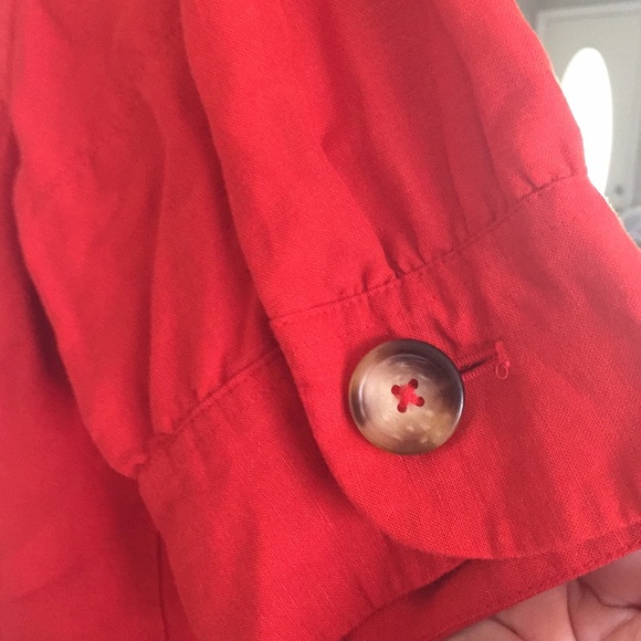 Orange Linen Jacket - Picture 2 of 3